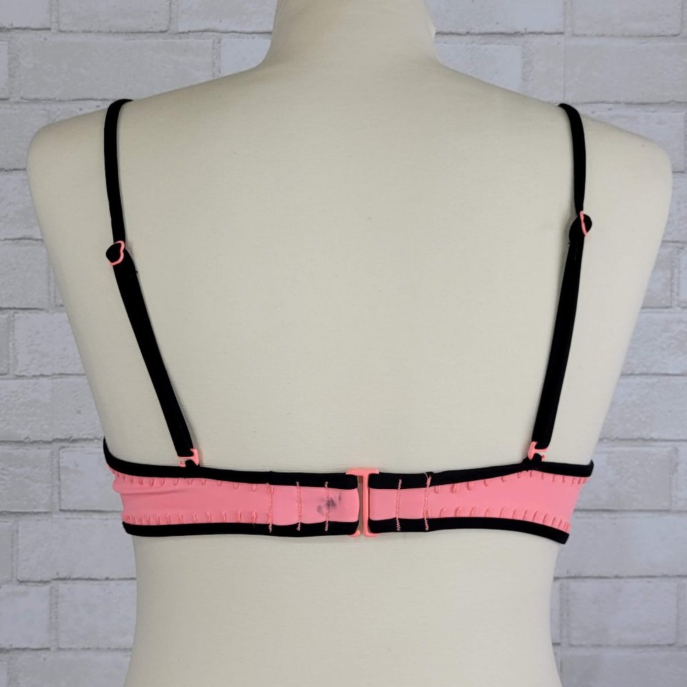 Victoria's Secret Underwire Pink Color Block Bikini Top - Picture 2 of 4
